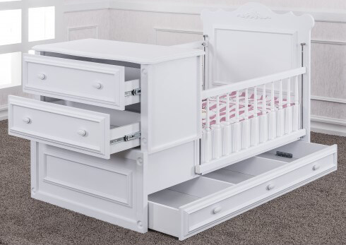 Apadana Multipurpose crib model queen 0 - سرویس خواب کودک آپادانا مدل کویین -  - kids-bedroom-sets