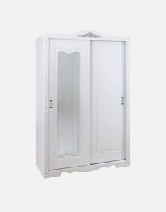 کمد درب ریلی چوبی سفید آپادانا مدل کویین کمد درب ریلی چوبی سفید آپادانا مدل کویین