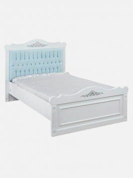 تخت تک نفره چوبی سفید آپادانا مدل کویین