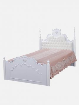 تخت تک نفره چوبی سفید آپادانا مدل روژین