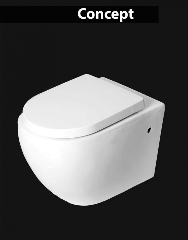 توالت فرنگی وال هنگ چینی کرد مدل کانسپت