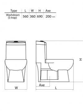 توالت فرنگی چینی کرد مدل لوییزا