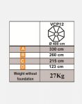 سایبان چتری تلسکوپی مدل VCP12