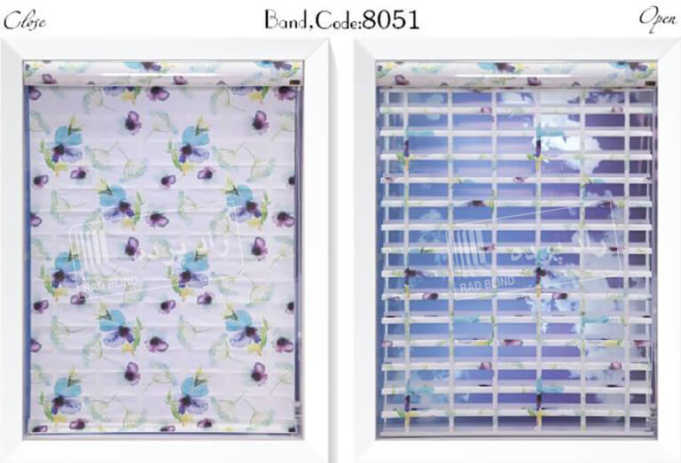 band 8051  - پرده باند چاپی آلبوم رنگارنگ -  - panel-track-blinds