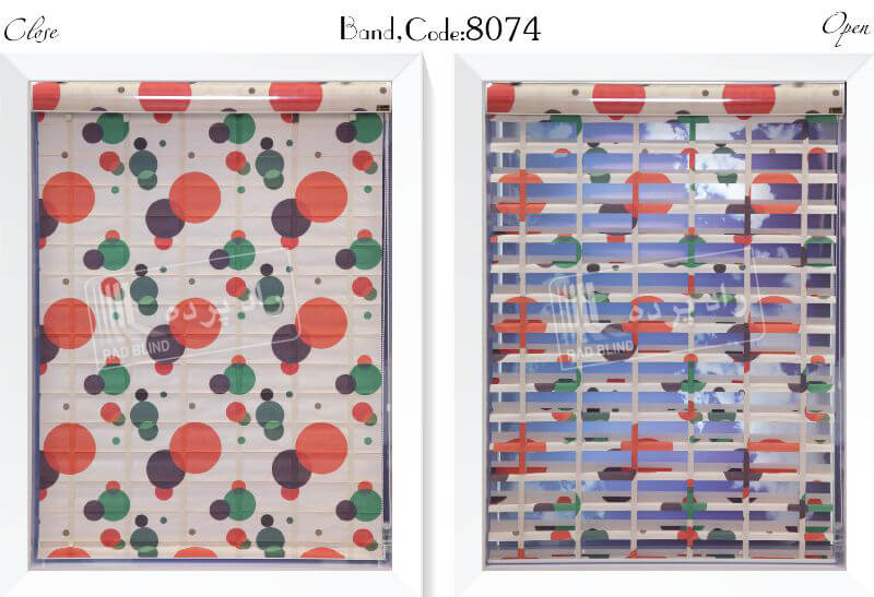 band 8074  - پرده باند چاپی آلبوم رنگارنگ -  - panel-track-blinds