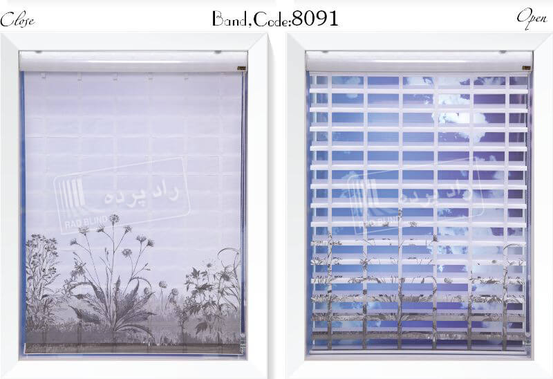 band 8091  - پرده باند چاپی آلبوم رنگارنگ -  - panel-track-blinds