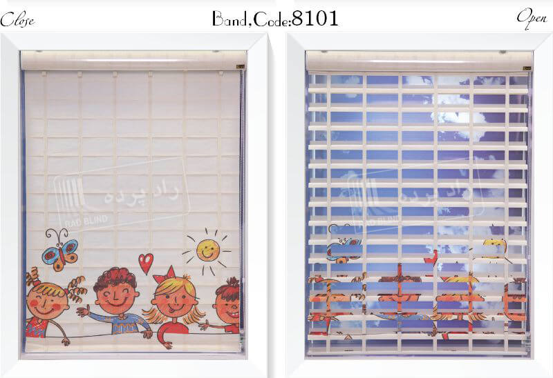 band 8101  - پرده باند چاپی آلبوم رنگارنگ -  - panel-track-blinds