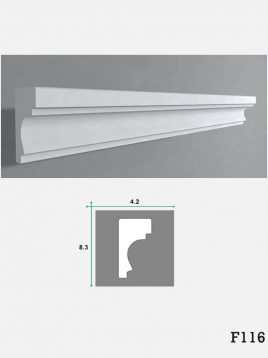 farsan cornice moulding f116 model1 268x358 - ابزار گچی پیش ساخته گلویی مدل H116