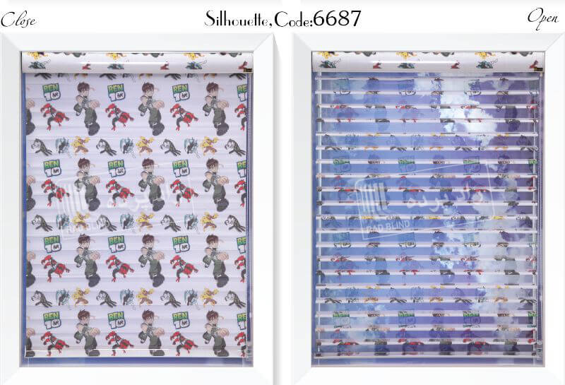 silhouette6687 - پرده سیلوئت آلبوم رنگارنگ -  - vertical-shades