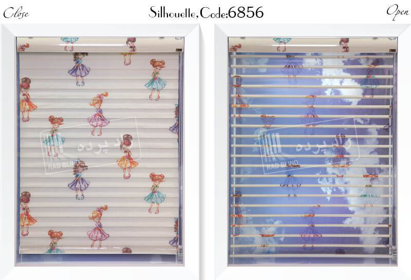 silhouette6856 - پرده سیلوئت آلبوم رنگارنگ -  - vertical-shades
