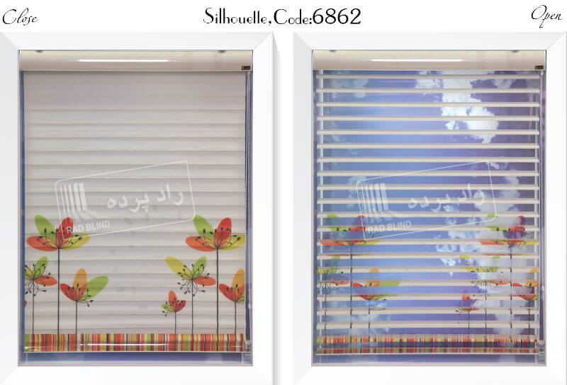 silhouette6862 - پرده سیلوئت آلبوم رنگارنگ -  - vertical-shades