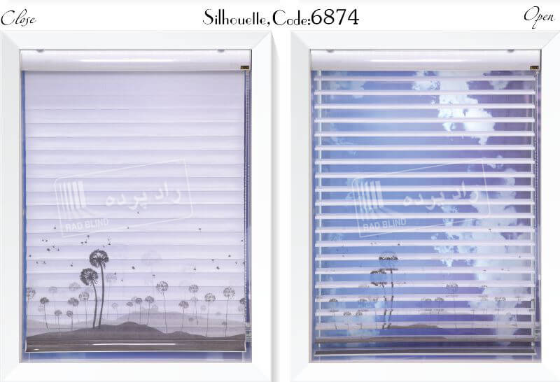silhouette6874 - پرده سیلوئت آلبوم رنگارنگ -  - vertical-shades