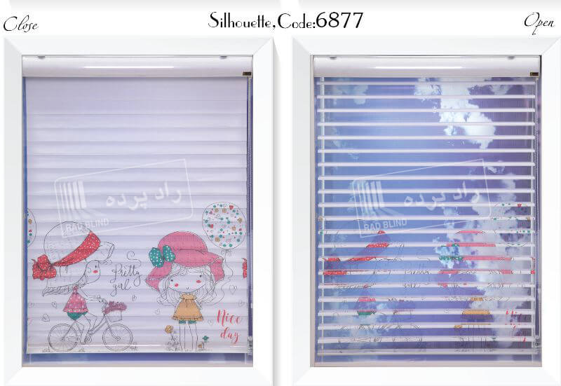 silhouette6877 - پرده سیلوئت آلبوم رنگارنگ -  - vertical-shades