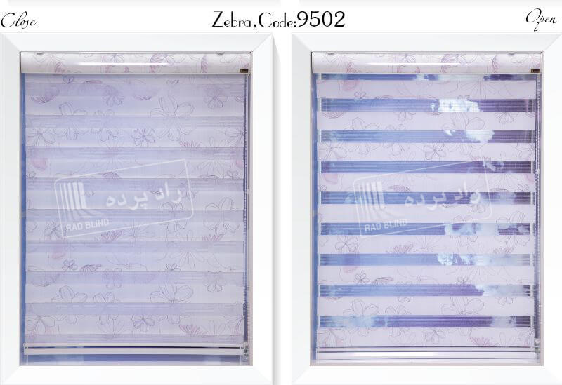 zebra rang 9502 - پرده کرکره آشپزخانه زبرا آلبوم رنگارنگ -  - sheer-shades