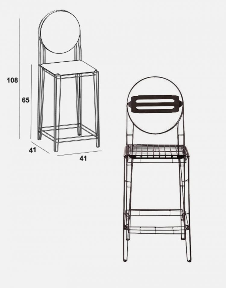 صندلی اپن فلزی نهالسان مدل میله ای