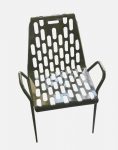 صندلی فلزی نسیم نهالسان مدل لوبیایی لبه دار