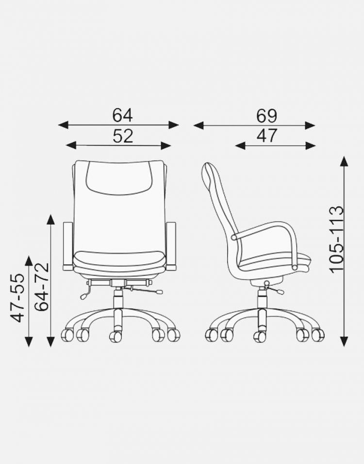 صندلی مدیریتی اروند با روکش چرم یا پارچه مدل ۱۸۱۴