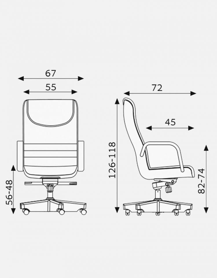 صندلی مدیریتی اروند با روکش چرم یا پارچه مدل ۳۳۲۰