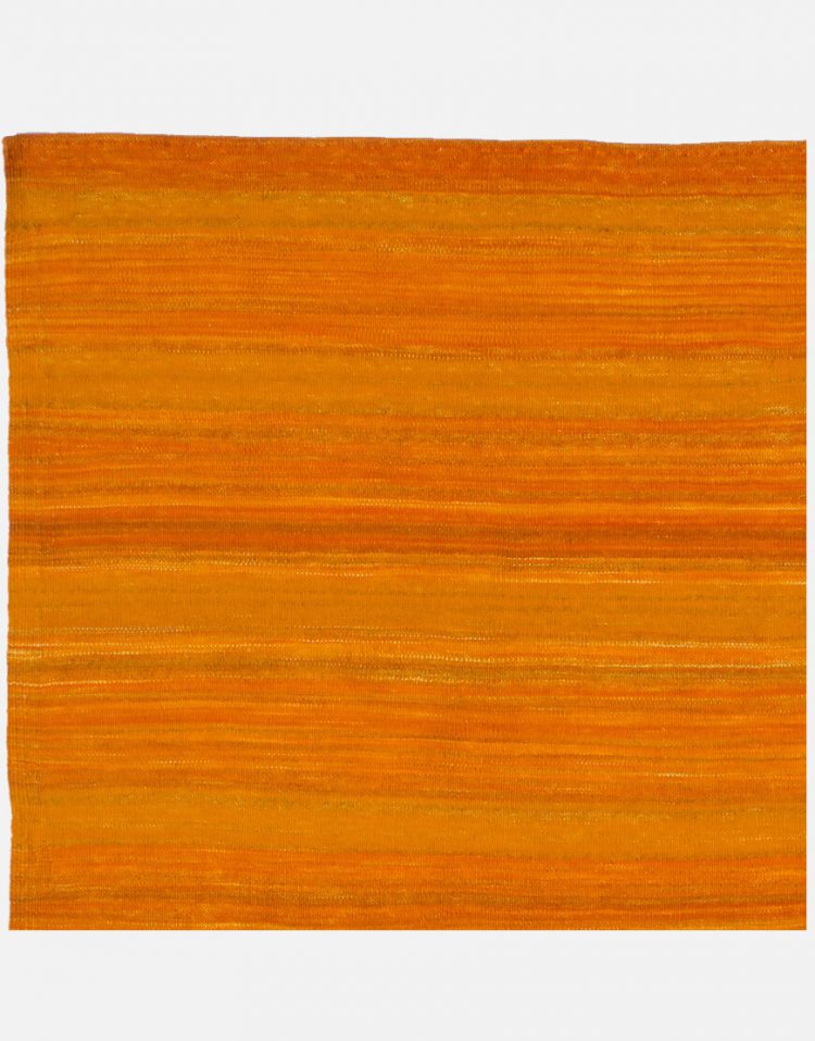 گلیم فرش سوزنی مدل کف ساده نارنجی سیر