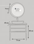 ست روشویی کابینت سومیا و آینه مدل ۶۴۸ A