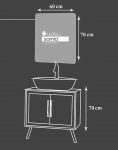 ست روشویی کابینت سومیا و آینه مدل ۶۷۸ A