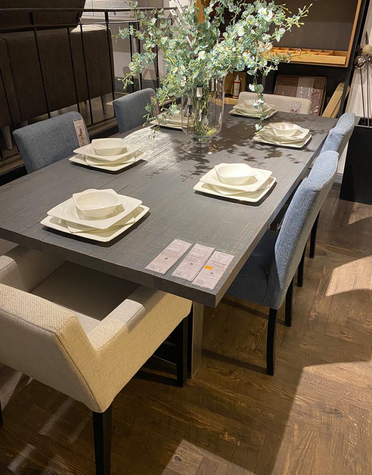 میز ناهارخوری چوبی پایه فلزی تولیکا مدل چیلان