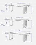 میز ناهارخوری چوبی پایه فلزی تولیکا مدل چیلان