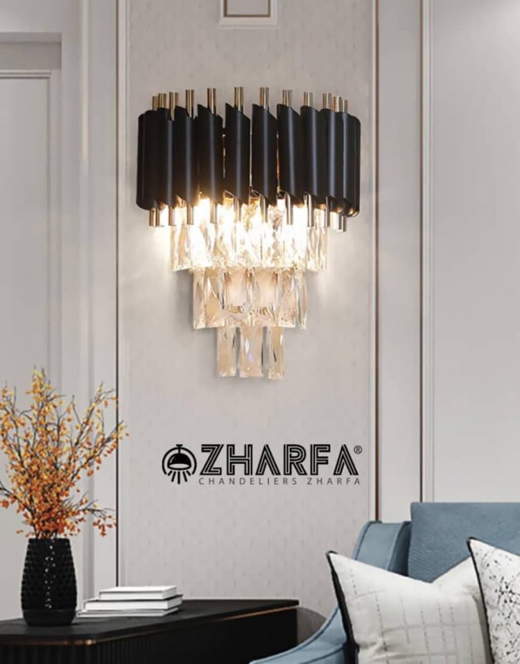 چراغ دیواری کریستالی  مدل رز