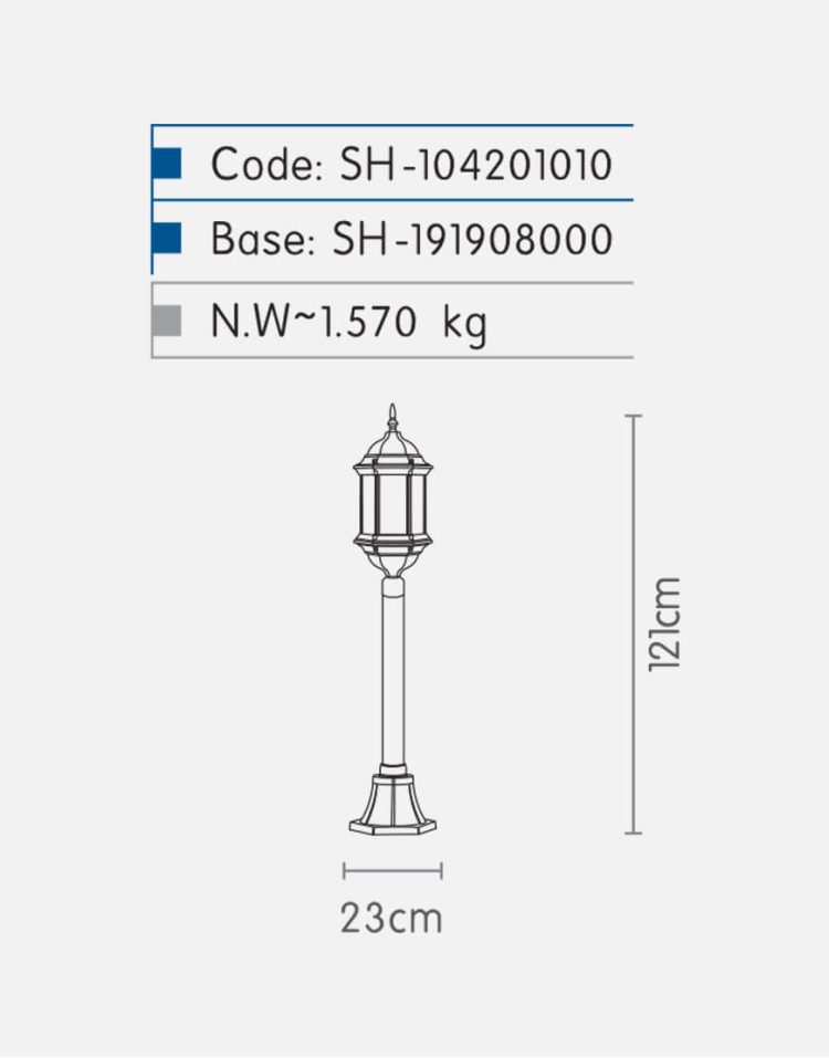 چراغ سرلوله شب تاب مدل پاتریس SH-۱۰۴۲۰۱۰۱۰