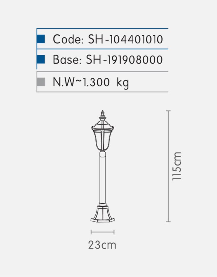 چراغ سرلوله شب تاب مدل لاله SH-۱۰۴۴۰۱۰۱۰