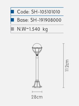 چراغ سرلوله شب تاب مدل دیاموند SH-۱۰۵۱۰۱۰۱۰