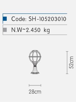 چراغ سردری شب تاب مدل مروارید SH-۱۰۵۲۰۳۰۱۰