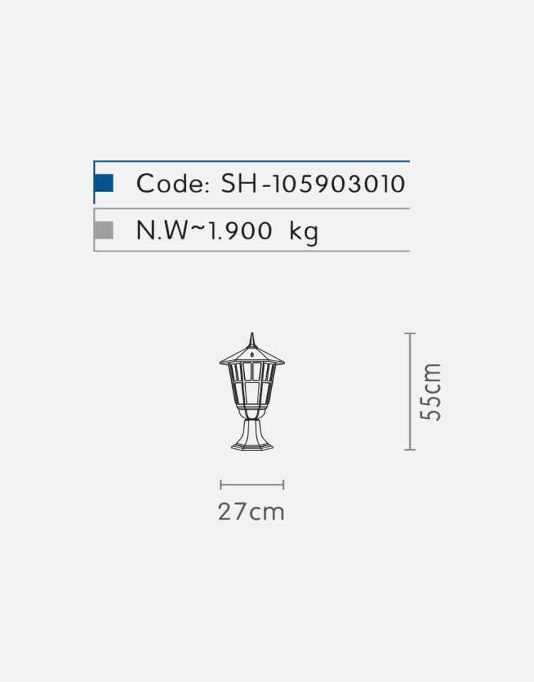 چراغ سردری شب تاب مدل وندا SH-۱۰۵۹۰۳۰۱۰