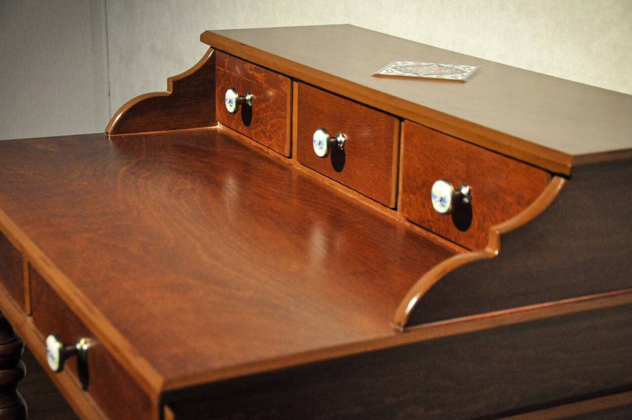 hendesi Five drawer writing desk and polish chair 000 - میز تحریر پنج کشو و صندلی طرح لهستانی -  - writing-desks