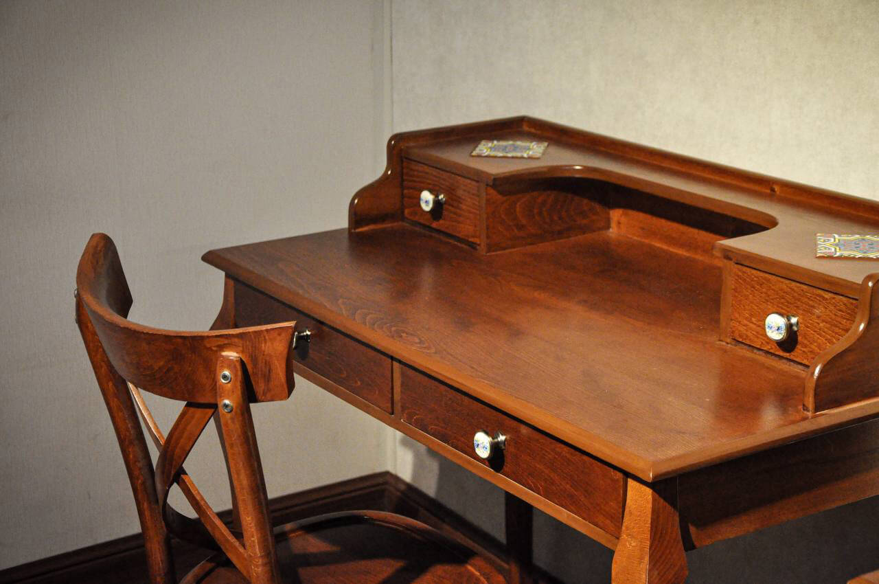 hendesi Four drawer writing desk and polish chair 0 - میز تحریر چهار کشو و صندلی طرح لهستانی -  - writing-desks