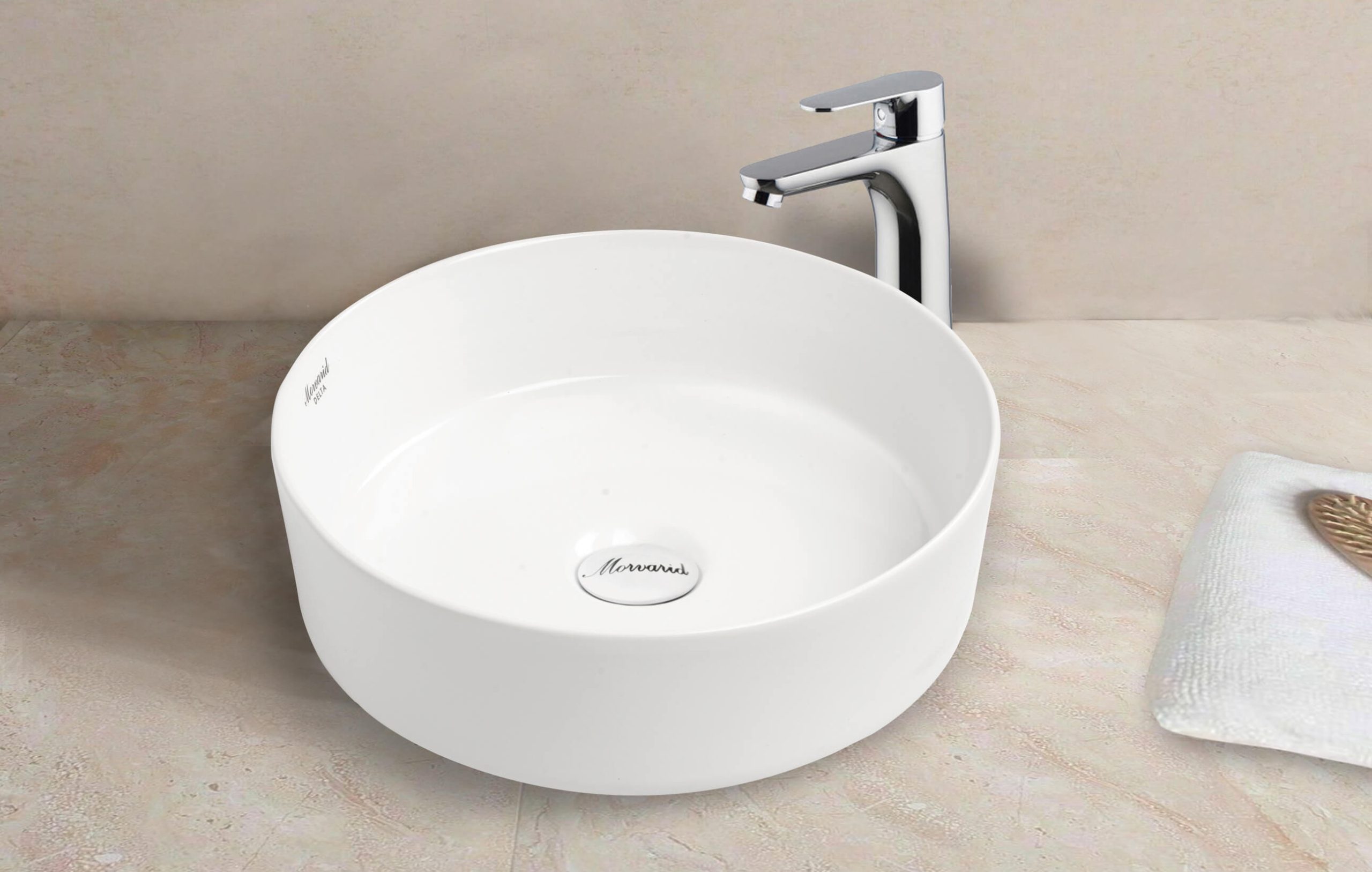morvarid counter wash basin delta model 0 scaled - کاسه روشویی روکار مروارید مدل دلتا -  - drop-in-sinks