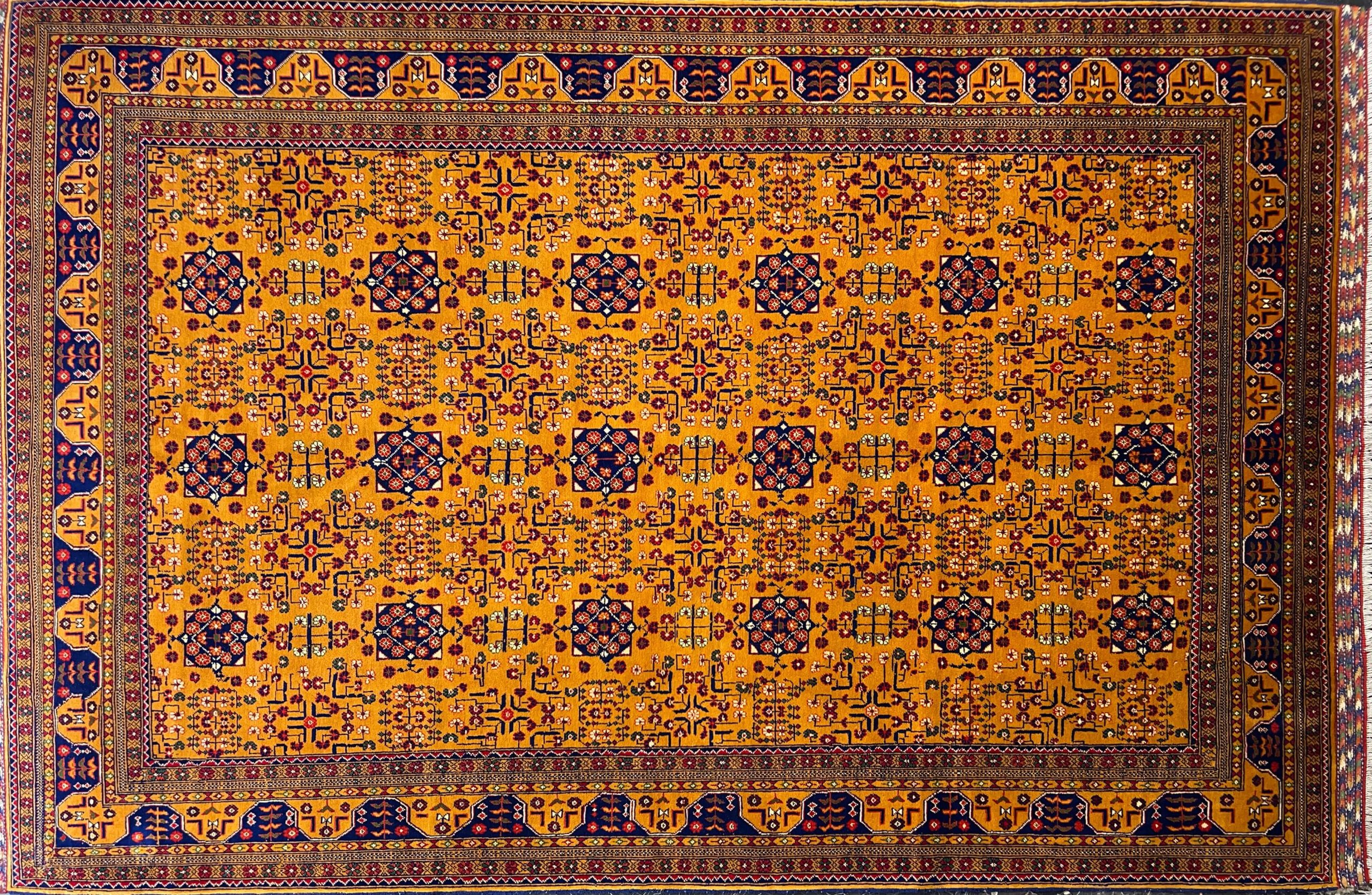 golden khanmohammadi modern handwoven carpet code119 0 scaled - فرش دستباف طلایی نقش خان محمدی کد 119 -  - area-rugs
