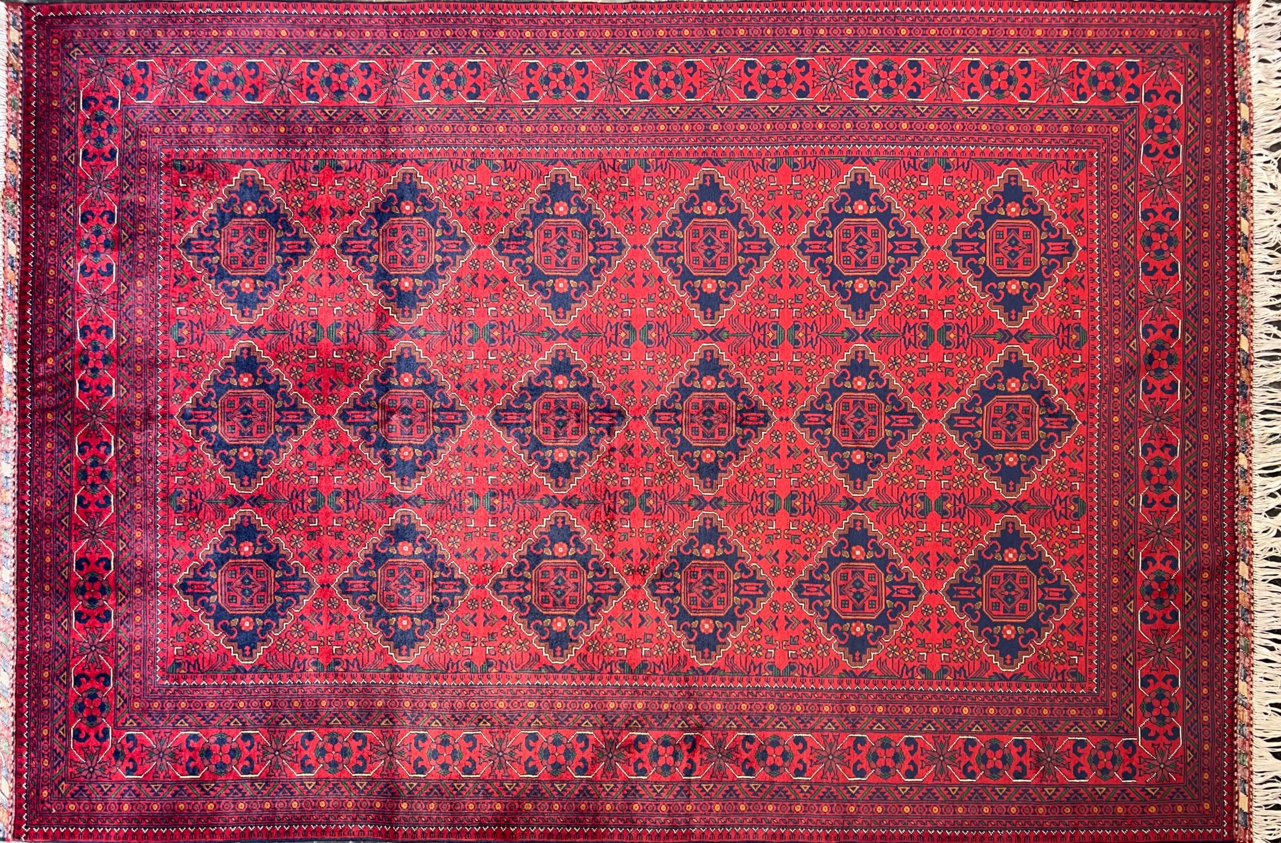 red khanmohammadi modern handwoven carpet code120 0 scaled - فرش دستباف لاکی نقش خان محمدی کد 120 -  - area-rugs