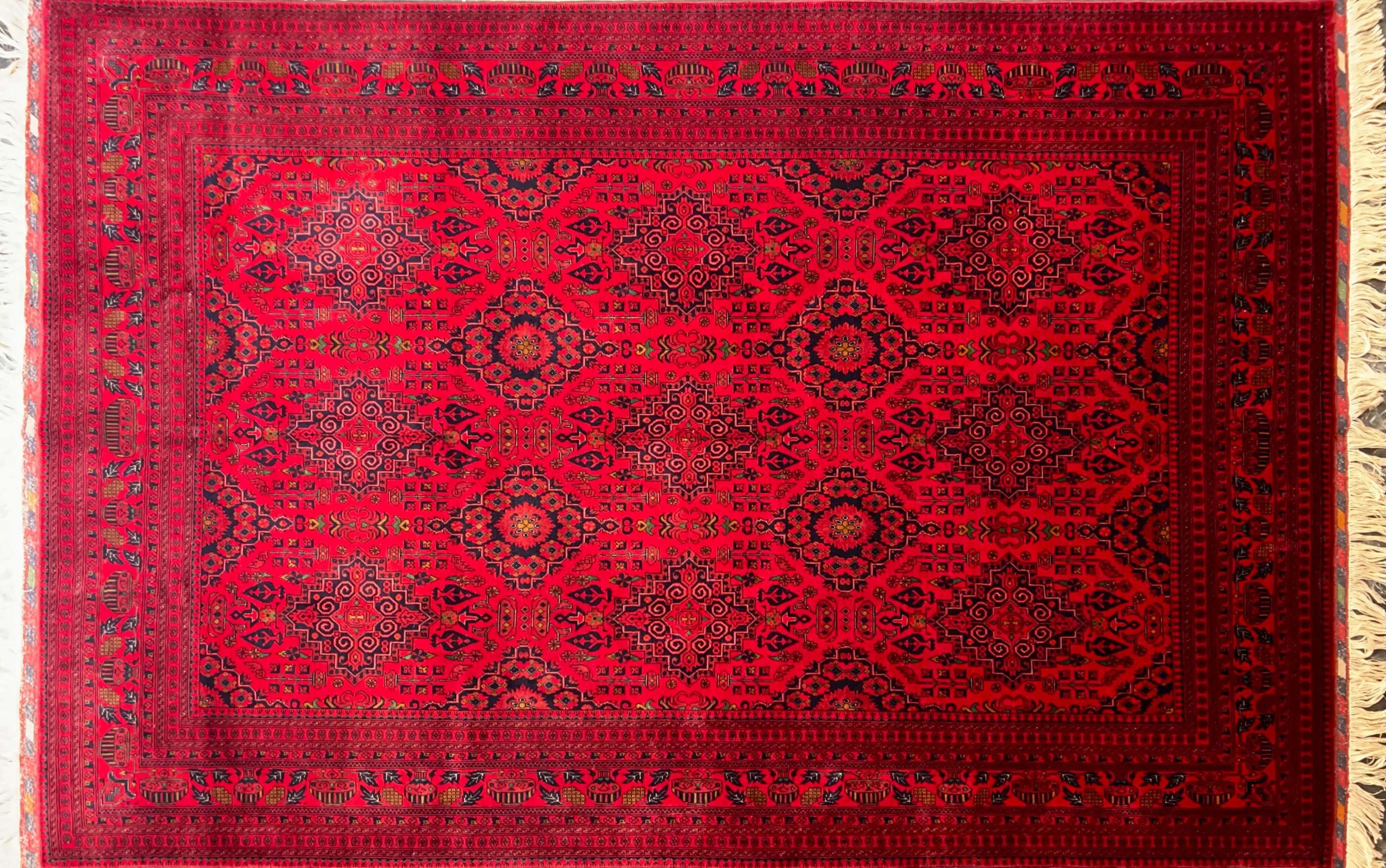 red khanmohammadi modern handwoven carpet code122 0 scaled - فرش دستباف لاکی نقش خان محمدی کد 122 -  - area-rugs