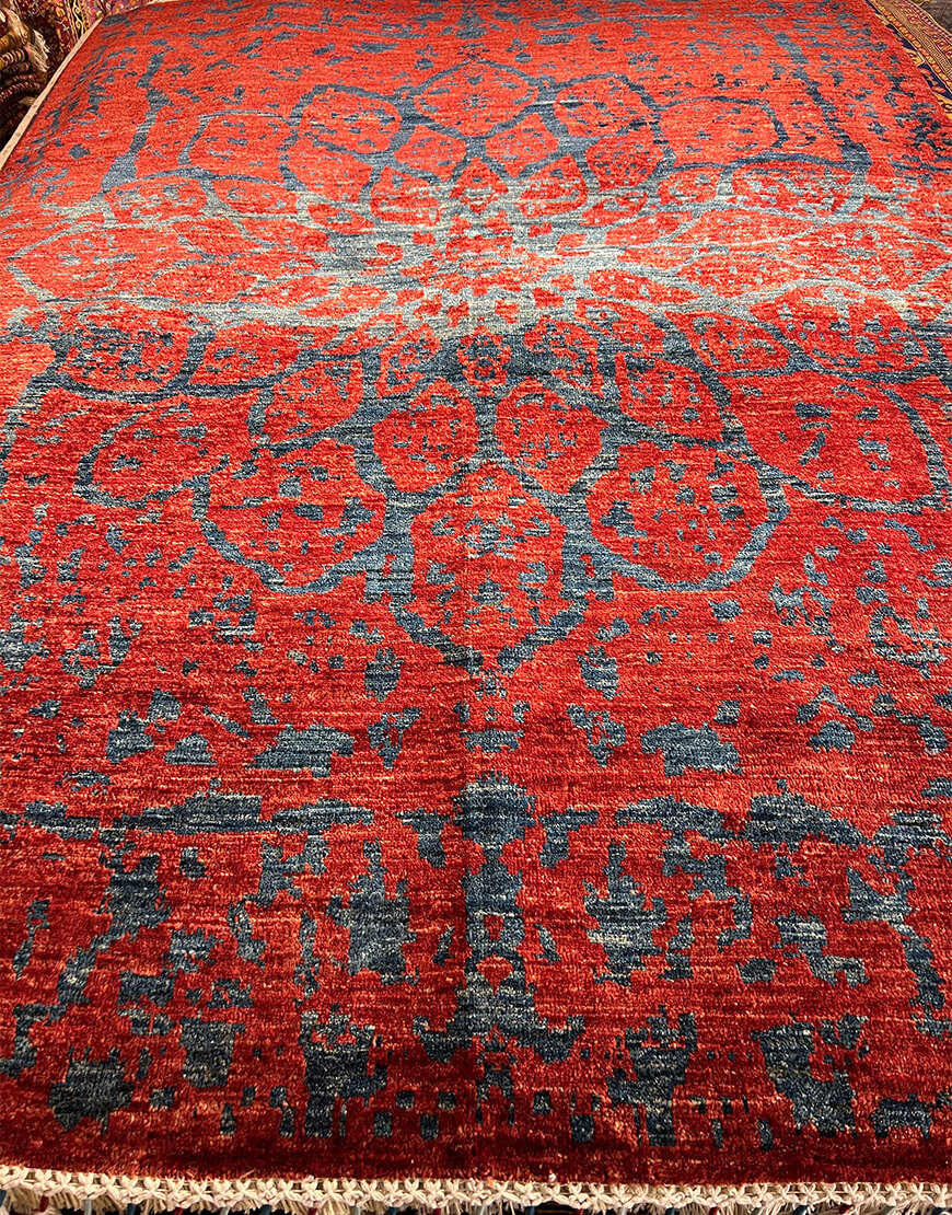فرش دستباف مدرن قرمز کد 111