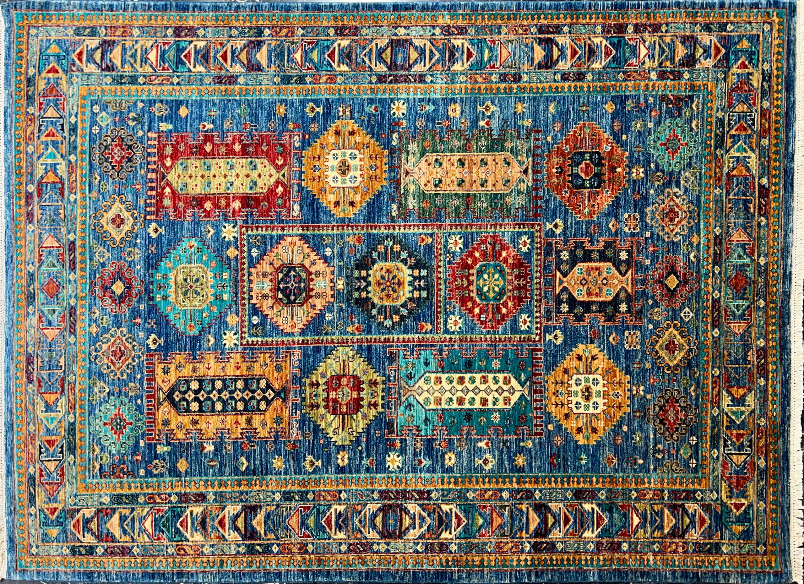 soltanabad blue handwoven carpet code110 0 scaled - فرش دستباف نقش سلطان آباد آبی کد 110 -  - area-rugs