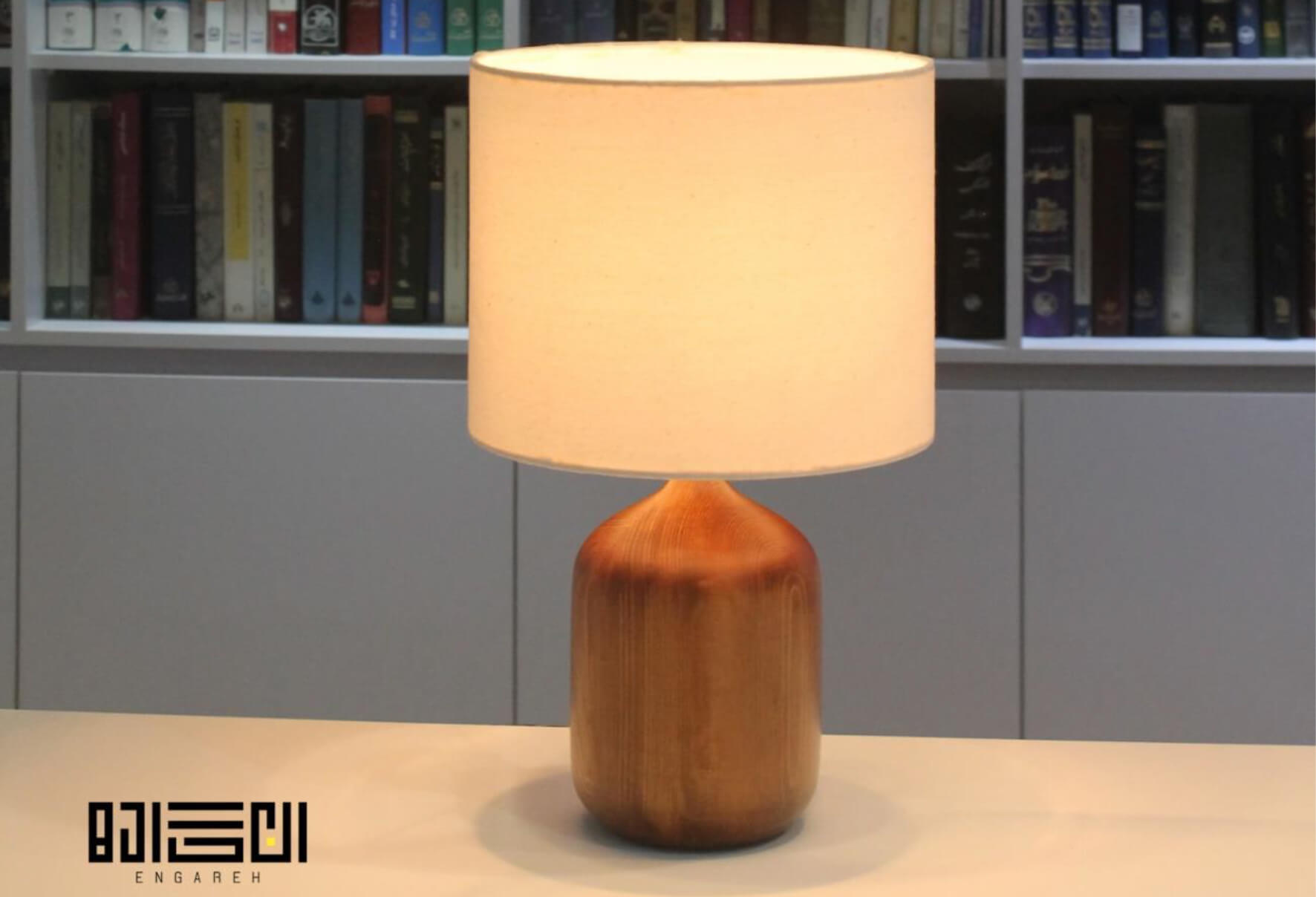 engareh wooden Table lamp baloot one model 0 - آباژور رومیزی چوبی انگاره مدل بلوط یک -  - table-lamps
