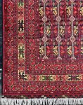 فرش دستباف قرمز زرد نقش خان محمدی کد 139