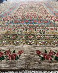 فرش دستباف شتری نقش قشقایی طرح هزار گل کد 153