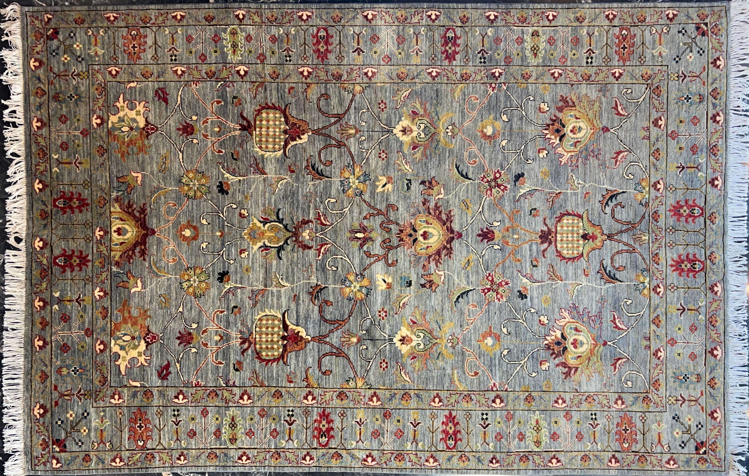 gray soltanabad handwoven carpet code159 0 scaled - فرش دستباف طوسی نقش سلطان آباد کد 159 -  - area-rugs