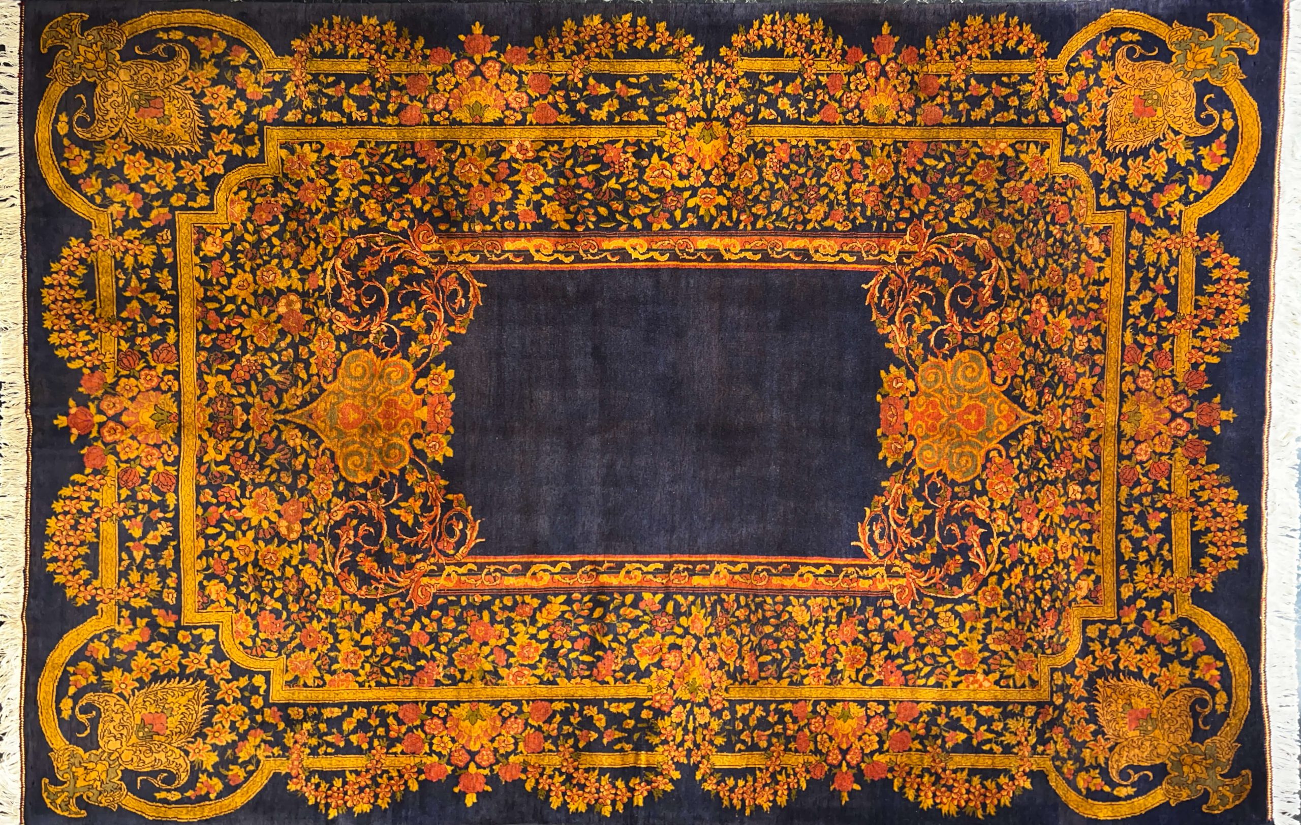 navyblue ghashghayi handwoven carpet code148 0 scaled - فرش دستباف سرمه ای نقش قشقایی کد 148 -  - area-rugs