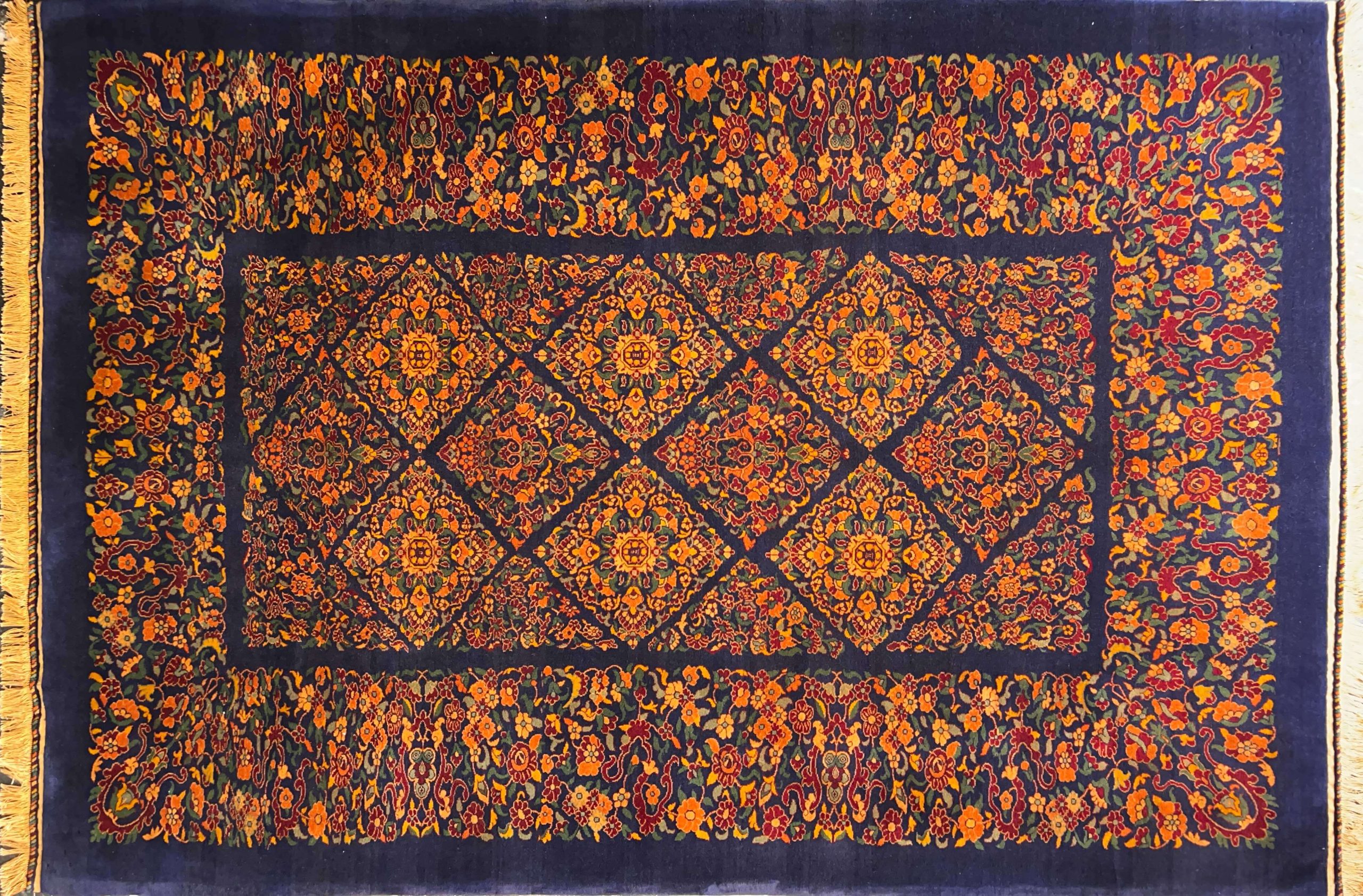 navyblue ghashghayi handwoven carpet code155 0 scaled - فرش دستباف سرمه ای نقش قشقایی کد 155 -  - area-rugs