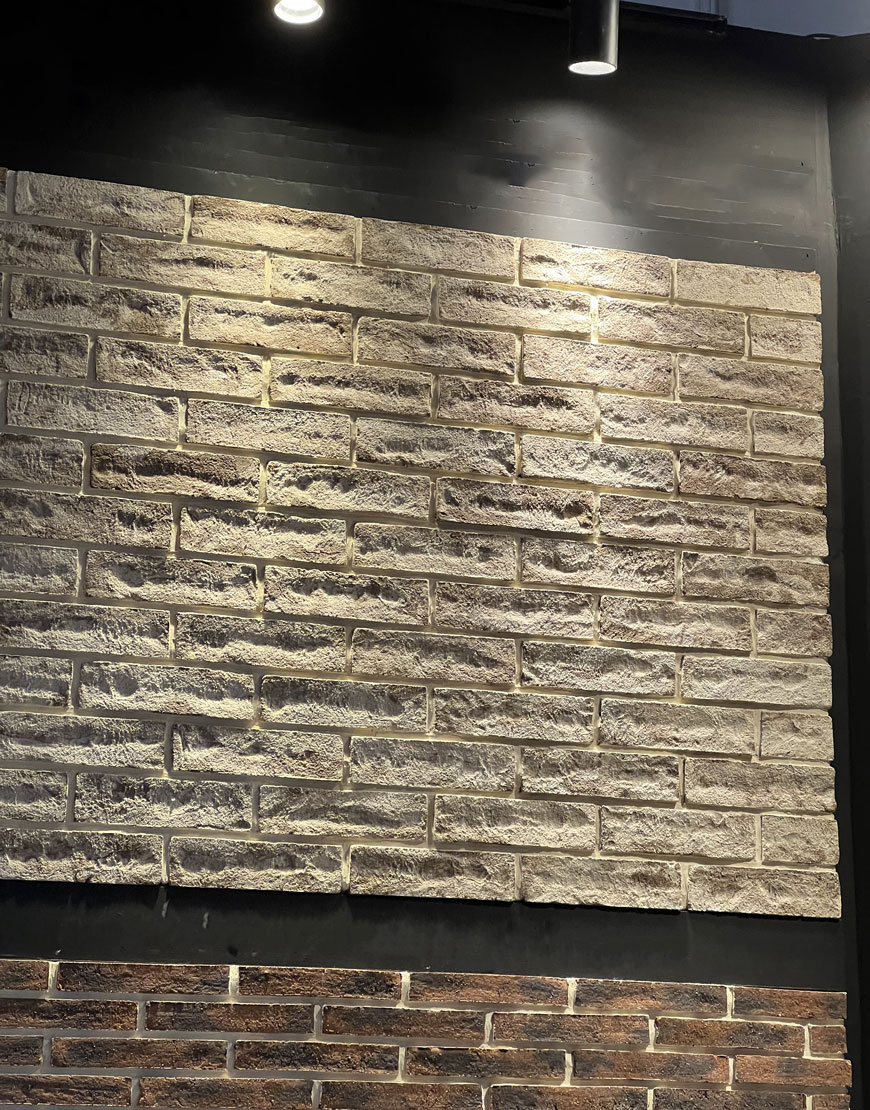 آجر نما سهیل سایز 24.5در6.5 سانت کد Rustic-10 سفید قهوه ای