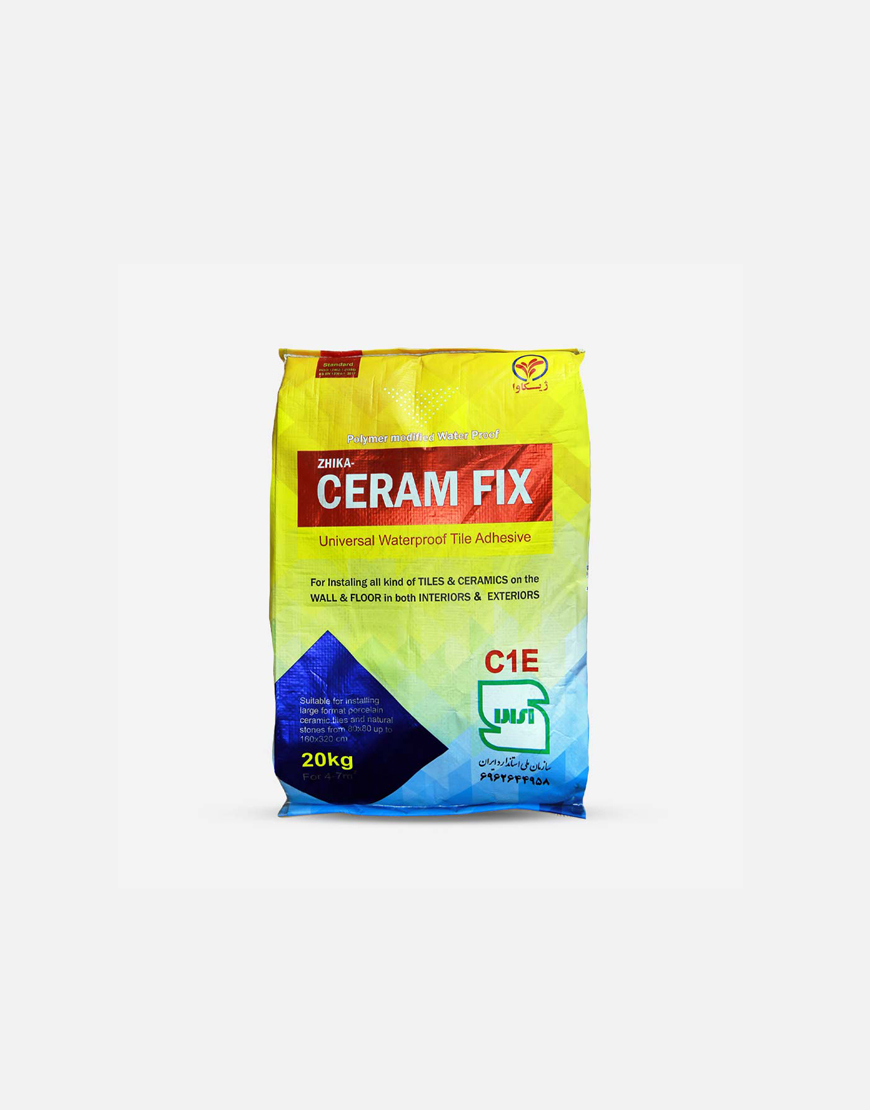 چسب کاشی صادراتی پودری ژیکاوا مدل سرام فیکس C1