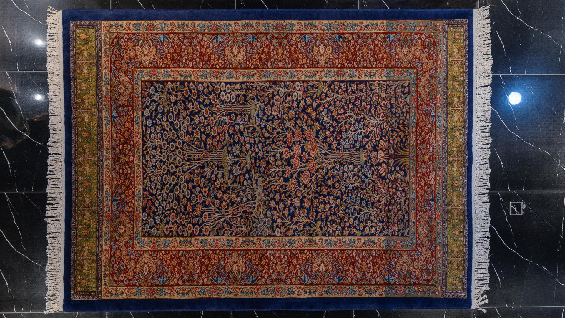 handmade persian carpet code100129 0 - فرش دستباف قشقایی نقشه باغ بهشت کرمان کد 100129 -  - area-rugs